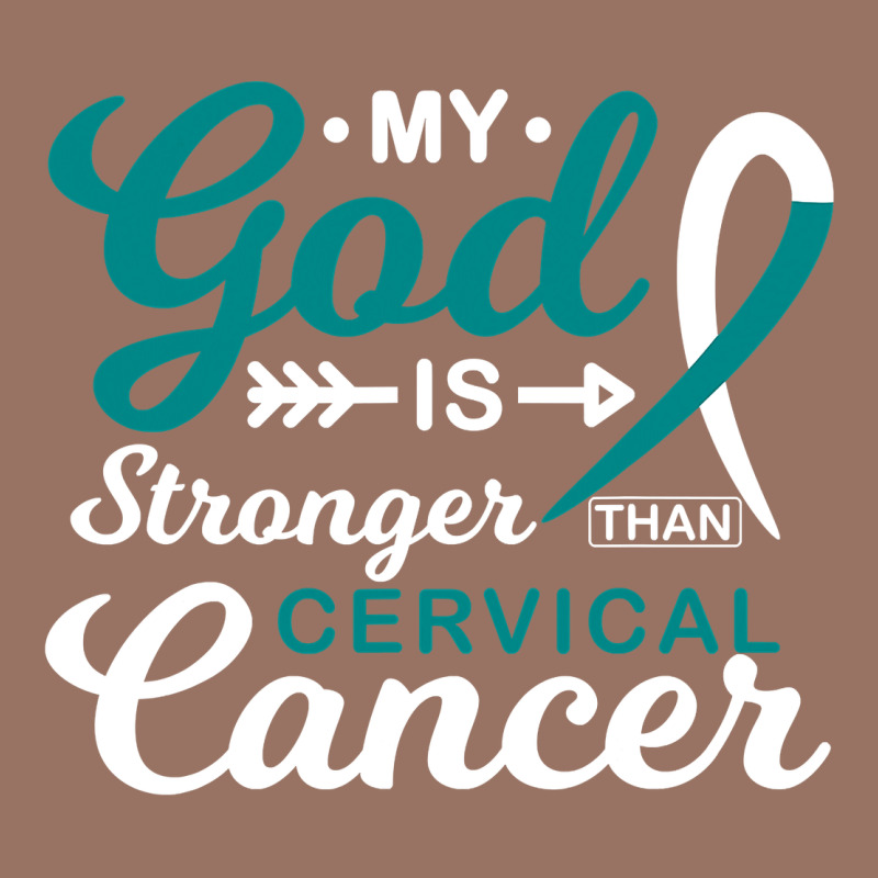 My God Is Stronger Than Cervical Cancer Awareness Warrior Premium Hoodie by longCreatives | Teevron