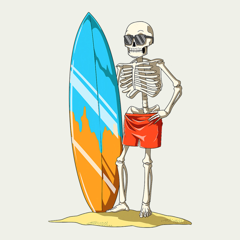 Surfing Skeleton Halloween Themed Surf Lovers Gift Urban Heavy Tee by longCreatives | Teevron