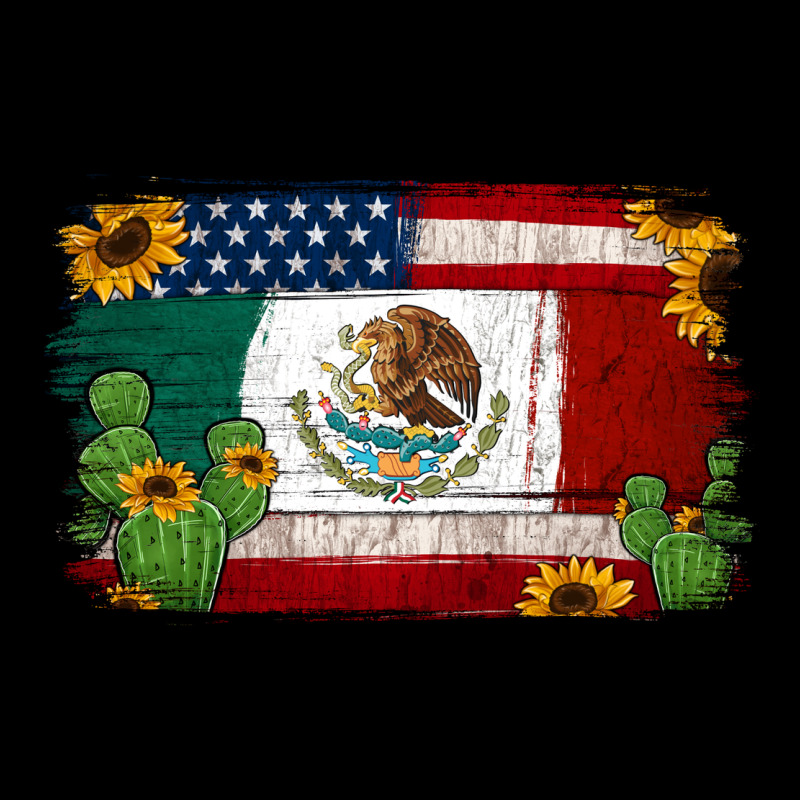Mexican American Flag Background Premium Tee by Jasminsmagicworld | Teevron