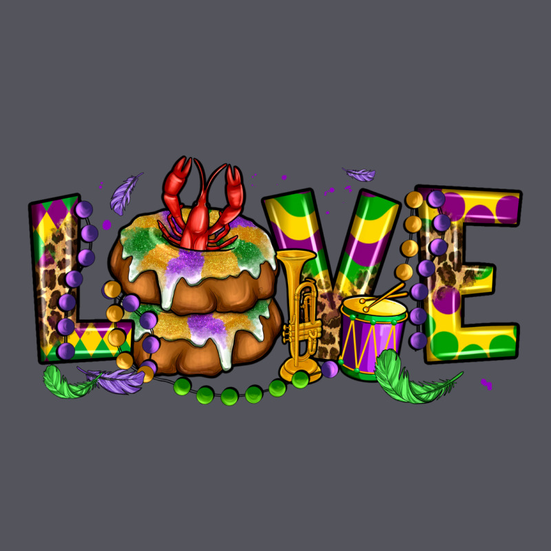 Mardi Gras Love Vintage Hoodie by OliviaCreatesArt | Teevron