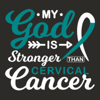 My God Is Stronger Than Cervical Cancer Awareness Warrior Heavy Core Tee | Teevron