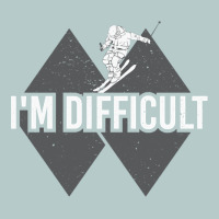 I'm Difficult Double Black Diamond Skiing Heavy Core Tee | Teevron