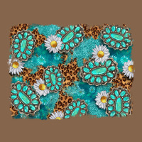 Leopard And Turquoise Gemstone Background Premium Tee | Teevron