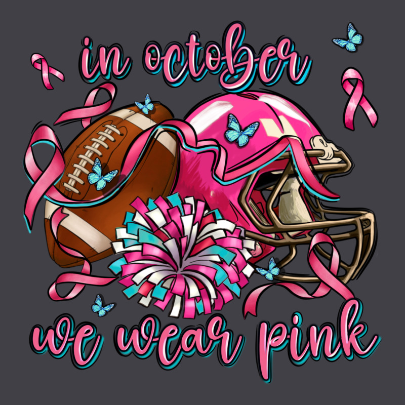 In October We Wear Pink Football Heavyweight Hoodie by AdoDesignShop | Teevron