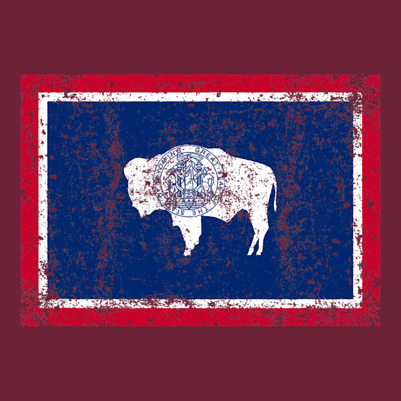 State Of Wyoming Flag Fun Vintage Retro Fall Hiking Long Sleeve Tee by longCreatives | Teevron
