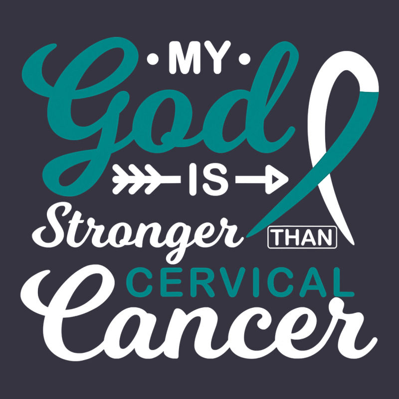 My God Is Stronger Than Cervical Cancer Awareness Warrior Vintage Hoodie by longCreatives | Teevron
