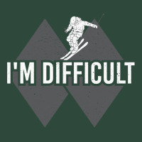 I'm Difficult Double Black Diamond Skiing Zipper Hoodie | Teevron