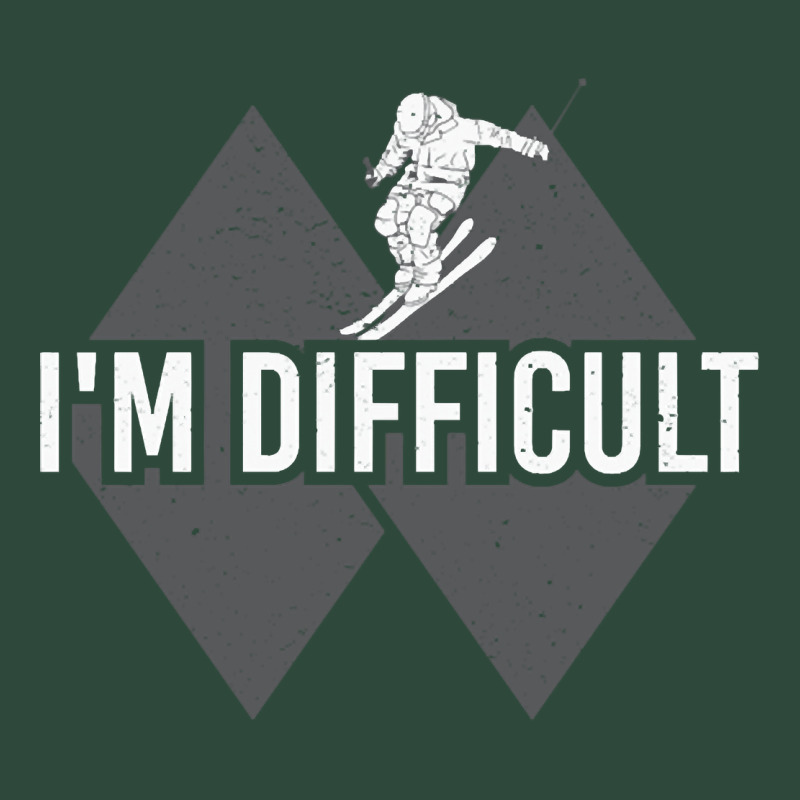 I'm Difficult Double Black Diamond Skiing Zipper Hoodie by longCreatives | Teevron