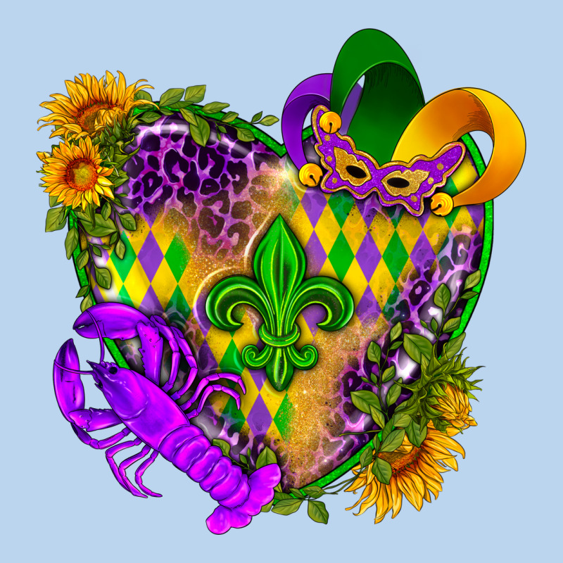 Mardi Gras Heart Classic Tee by HowdyJamesFarm | Teevron