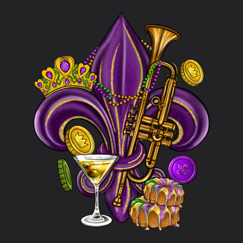 Fleur De Lis Mardi Gras Vintage Tee by HowdyJamesFarm | Teevron