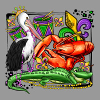 Mardi Gras Pelican Crawfish Crocodile Vintage Hoodie | Teevron