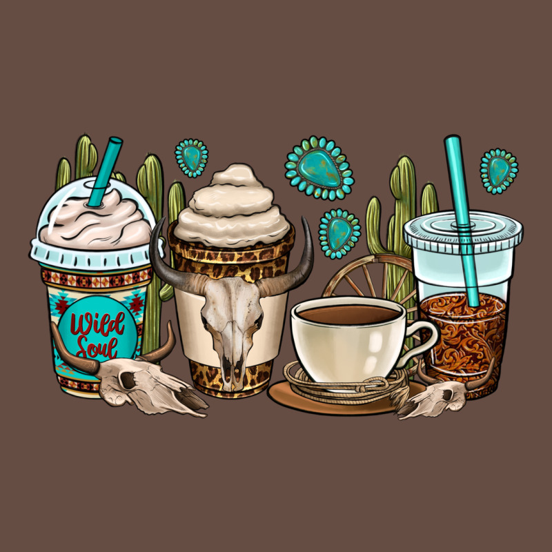 Bull Skull Coffee Cups Long Sleeve Tee by OliviaCreatesArt | Teevron