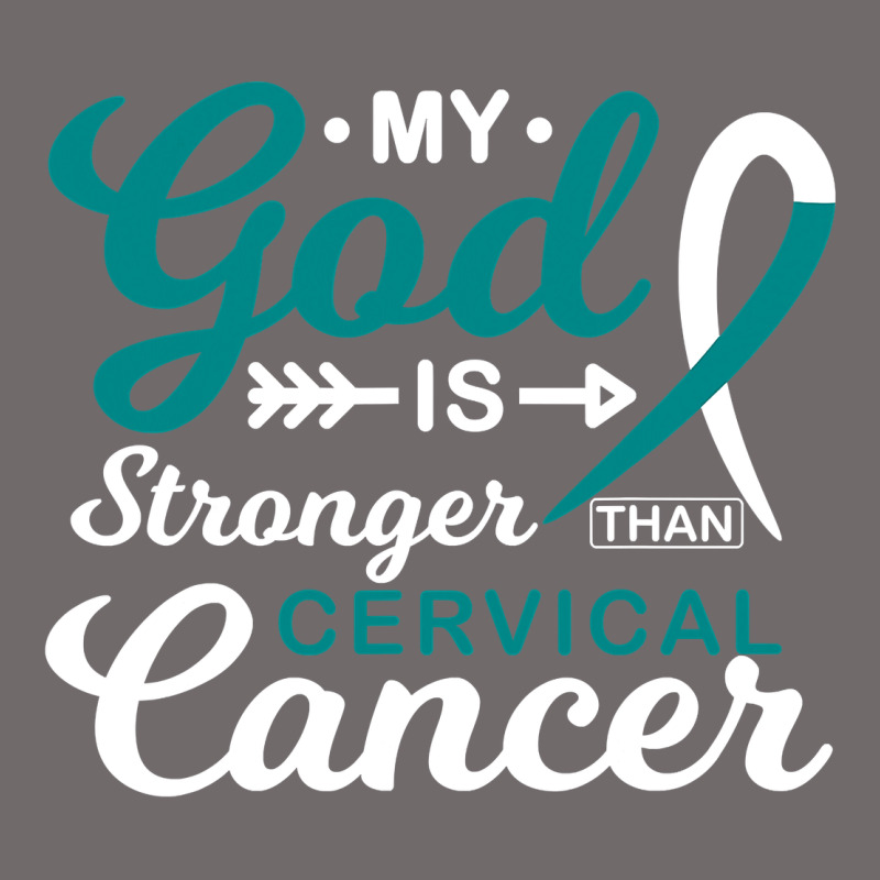 My God Is Stronger Than Cervical Cancer Awareness Warrior Urban Hoodie by longCreatives | Teevron
