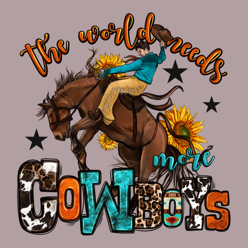The World Needs More Cowboys Vintage Hoodie by OliviaCreatesArt | Teevron