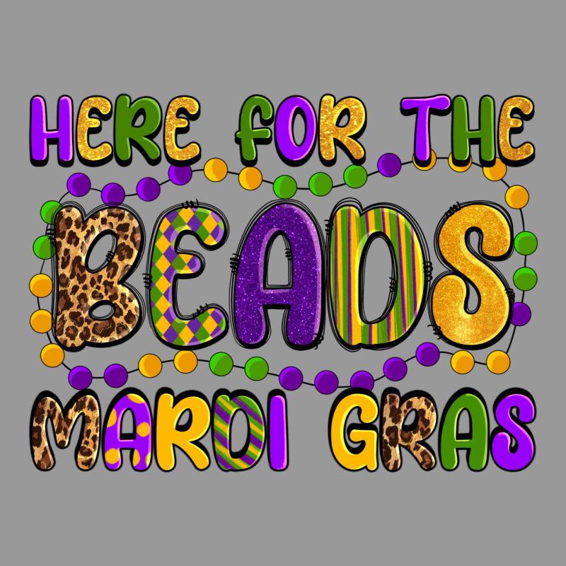 Here For The Beads Mardi Gras Vintage Hoodie by OliviaCreatesArt | Teevron