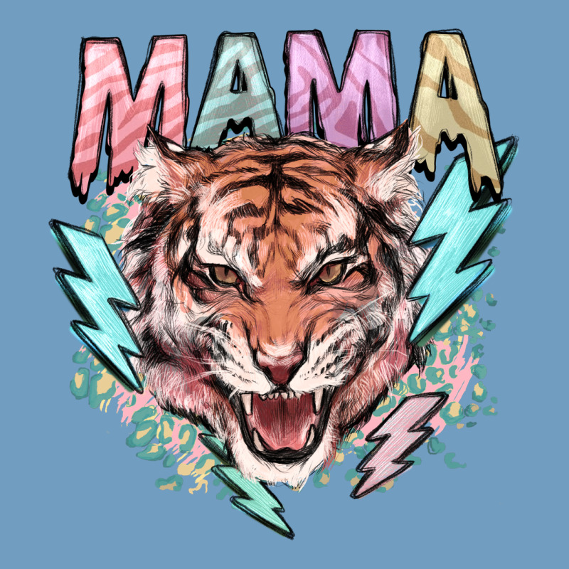 Mama Tiger Lightning Bolt Urban Heavy Tee by HowdyJamesFarm | Teevron