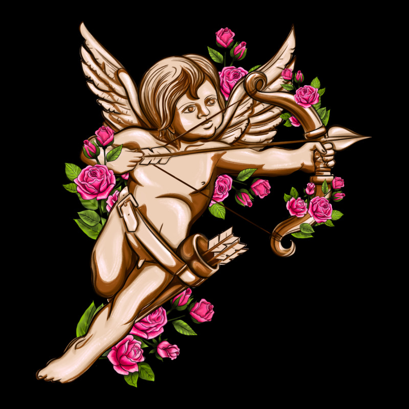 Cupid With Rose Valentine's Day Ladies Tee by HowdyJamesFarm | Teevron