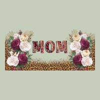 Mom Burgundy Flowers With Leopard Ladies Tee | Teevron
