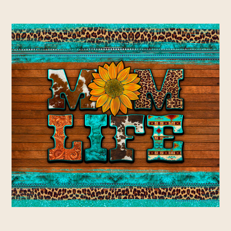Mom Life Leopard Cowhide Turquoise Aztec Zipper Hoodie by Artiststas | Teevron