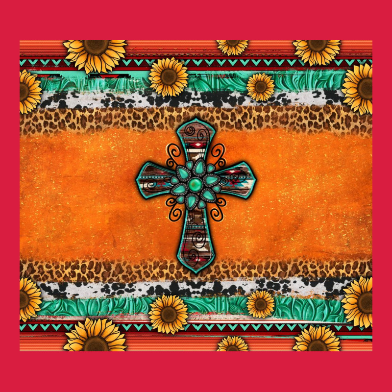 Sunflowers Cross Aztec Pattern Premium Hoodie by Jasminsmagicworld | Teevron