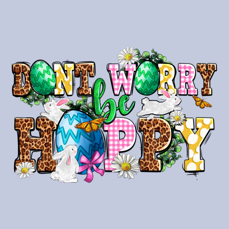 Easter Day Don't Worry Be Hoppy Long Sleeve Tee by OliviaCreatesArt | Teevron