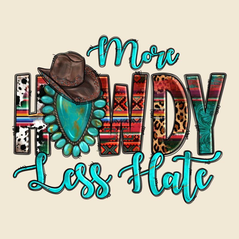 Western More Howdy Less Hate Cowboy Hat Gemstone Ladies Tee by HowdyJamesFarm | Teevron