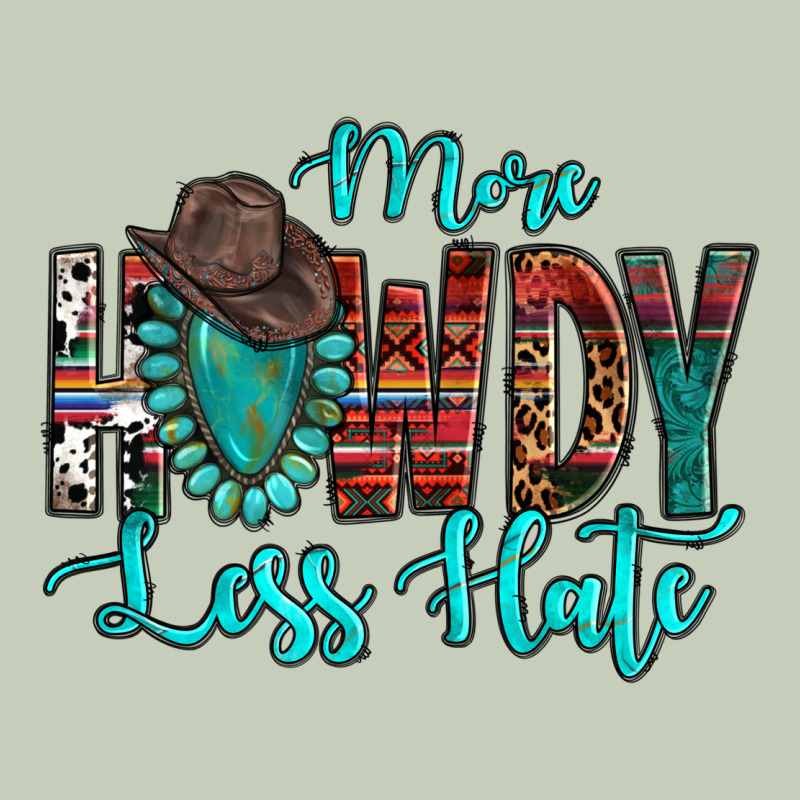 Western More Howdy Less Hate Cowboy Hat Gemstone Ladies Tee by HowdyJamesFarm | Teevron