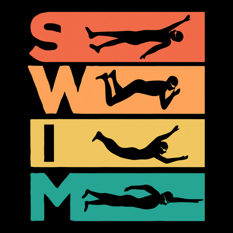 Retro Vintage Swimming Gift For Swimmers Premium Tee by longCreatives | Teevron
