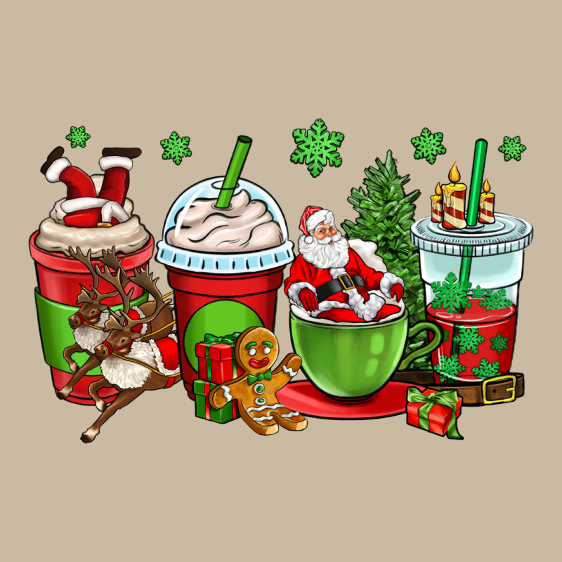 Christmas Santa Claus Coffee Cups Long Sleeve Tee by OliviaCreatesArt | Teevron