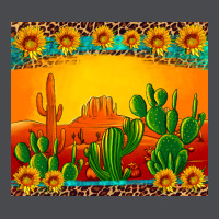 Desert Sunset With Cactus Sunflowers And Leopard Zipper Hoodie | Teevron