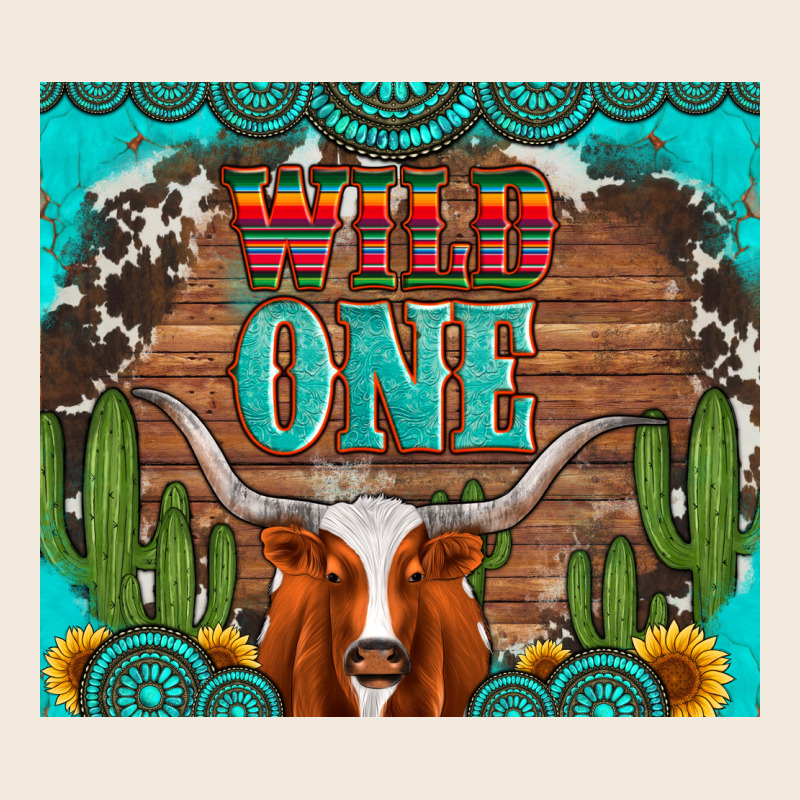 Wild One Longhorn Gemstones Cactus And Sunflowers Zipper Hoodie by Artiststas | Teevron