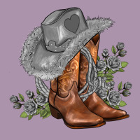 Gray Cowgirl And Roses Heavyweight Hoodie | Teevron