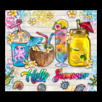 Hello Summer Coffee Cups Ladies Tee | Teevron