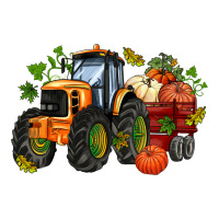 fall tractor with pumpkin | Teevron