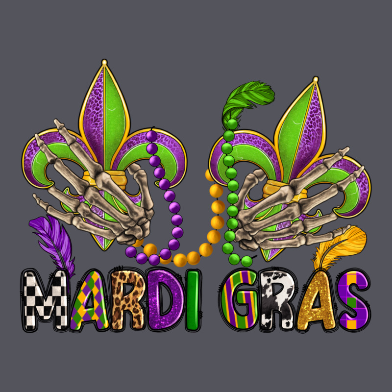 Mardi Gras Skeleton Hands  Fleur De Lis Vintage Hoodie by OliviaCreatesArt | Teevron