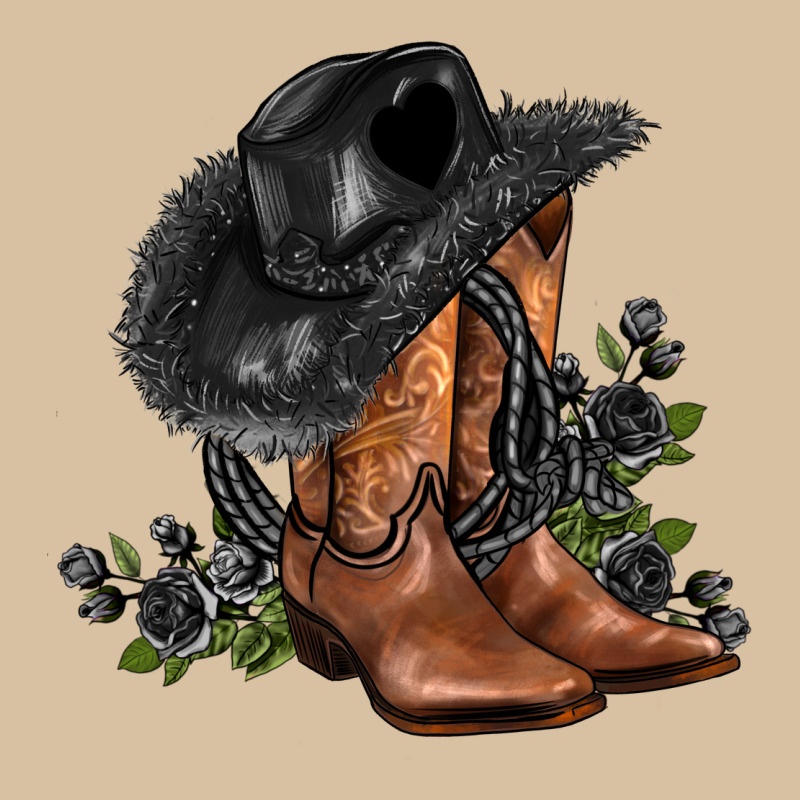 Black Cowgirl  And Roses Heavyweight Hoodie by AdoDesignShop | Teevron