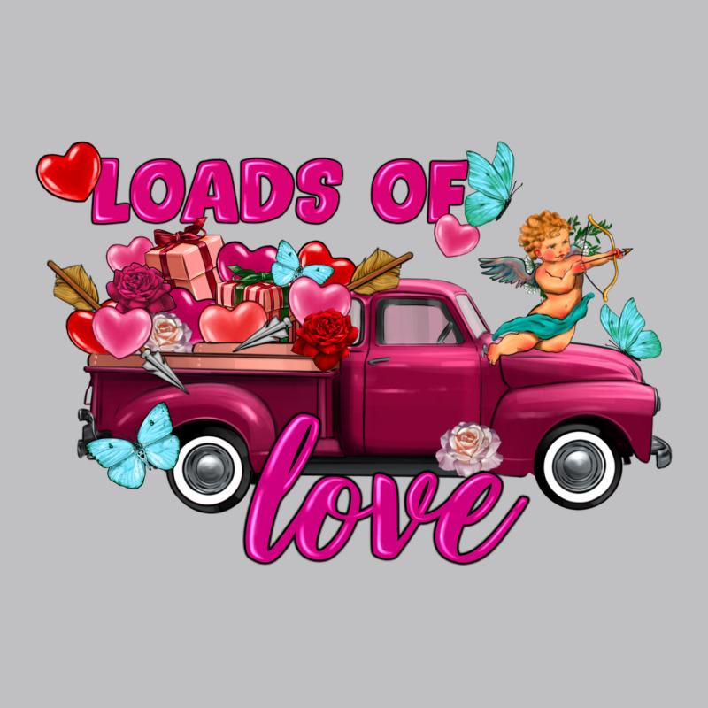 Loads Of Love Valentine's Day Truck Long Sleeve Tee by FaDigitalArtStudio | Teevron