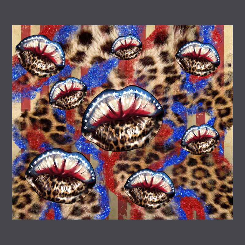 American Flag Lips Leopard  Tumbler Classic Tee by HowdyJamesFarm | Teevron