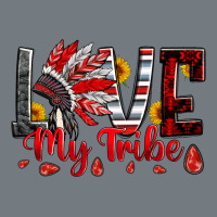 Red Black Grey White Love My Tribe Indian Headdres Heavyweight Sweatshirt | Teevron