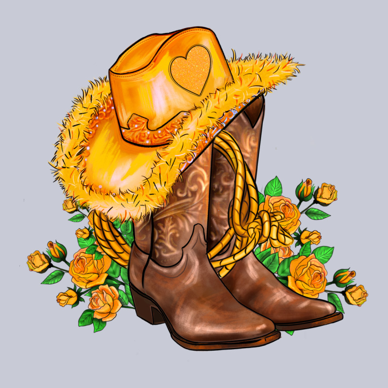 Yellow  Cowgirl And Roses Heavyweight Hoodie by AdoDesignShop | Teevron