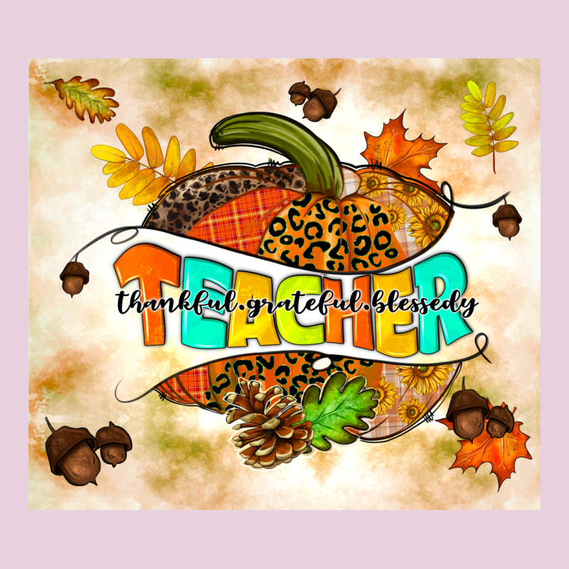 Fall Teacher Pumpkin Ladies Tee by TumblerDesignByShophia | Teevron