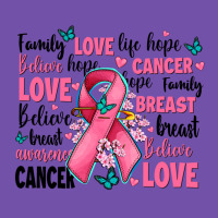 Breast Cancer Ribbons With Cancer Words Premium Sweatshirt | Teevron