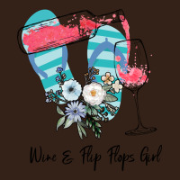 Wine Flip Flops Girl Heavy Core Tee | Teevron