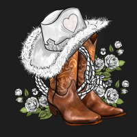 White  Cowgirl  And Roses Heavyweight Hoodie | Teevron