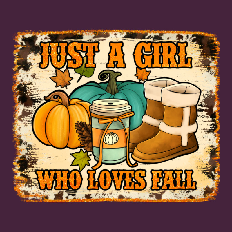 Just A Girl Who Loves Fall Cowhide Background Premium Tee by Jasminsmagicworld | Teevron