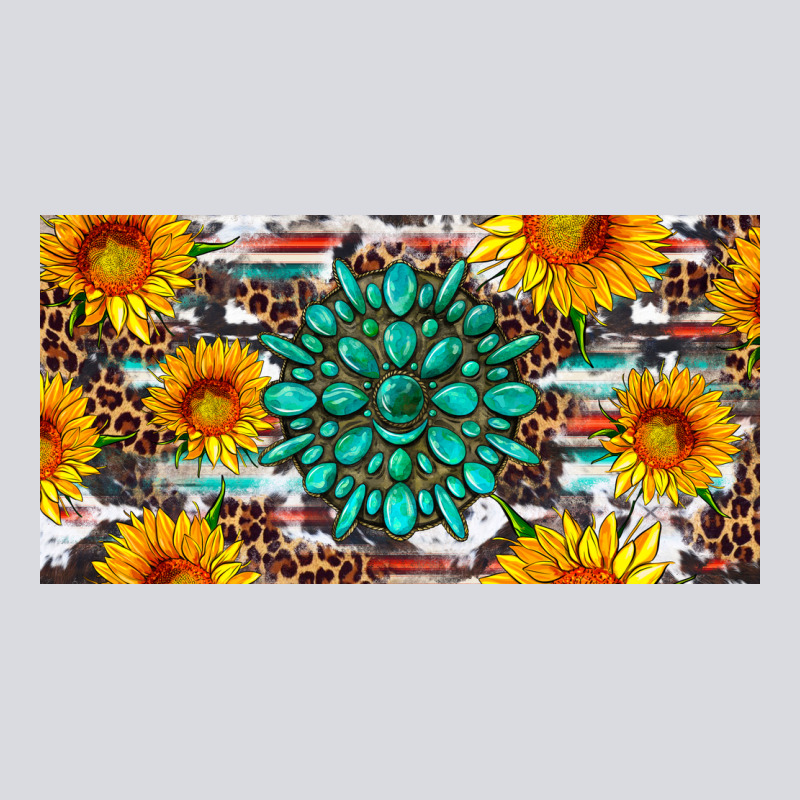Gemtone And Sunflowers License Plate Zipper Hoodie by Artiststas | Teevron