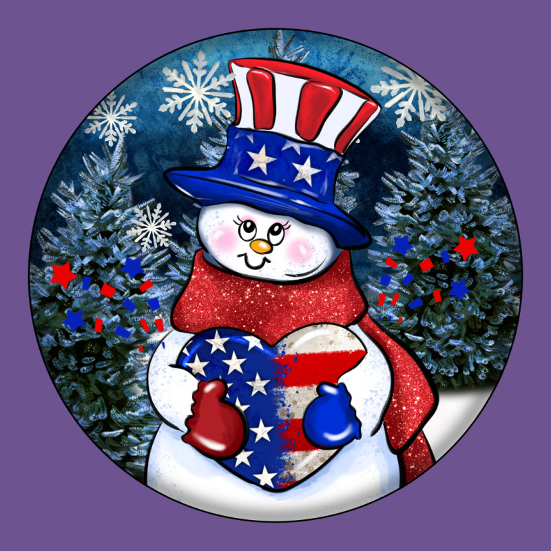 Patriotic Snowman Ornament 4th Of July Vintage Tee by HowdyJamesFarm | Teevron