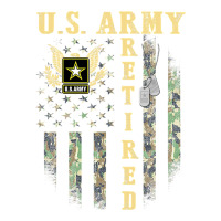 Us Army Retired  Distressed American Flag Patriotic Premium Tee | Teevron