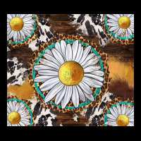 Western Daisy And Cowhide Tumbler Tbs Ladies Tee | Teevron