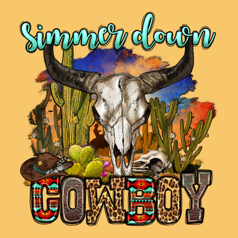 Simmer Down Cowboy Vintage Hoodie by OliviaCreatesArt | Teevron